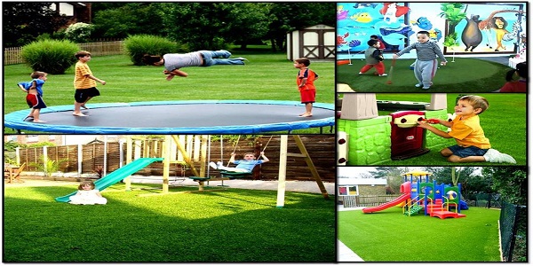 Thi công sân chơi cỏ nhân tạo chất lượng cao cho trẻ em